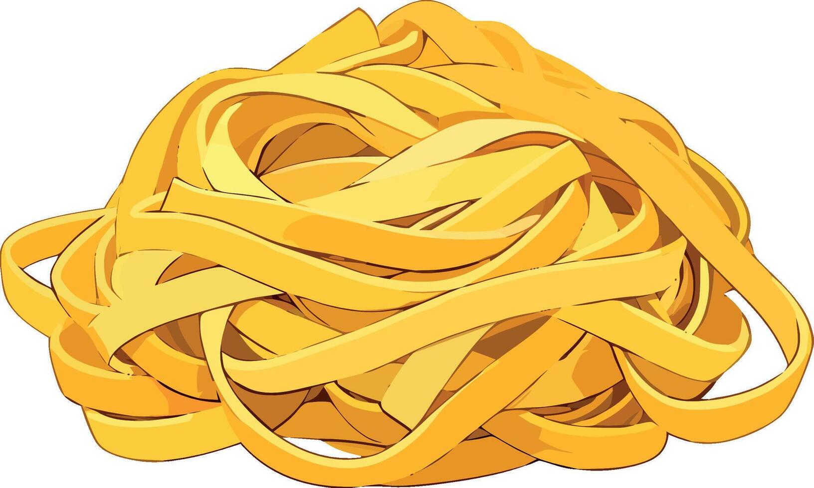 A pile of spaghetti on a white background vector