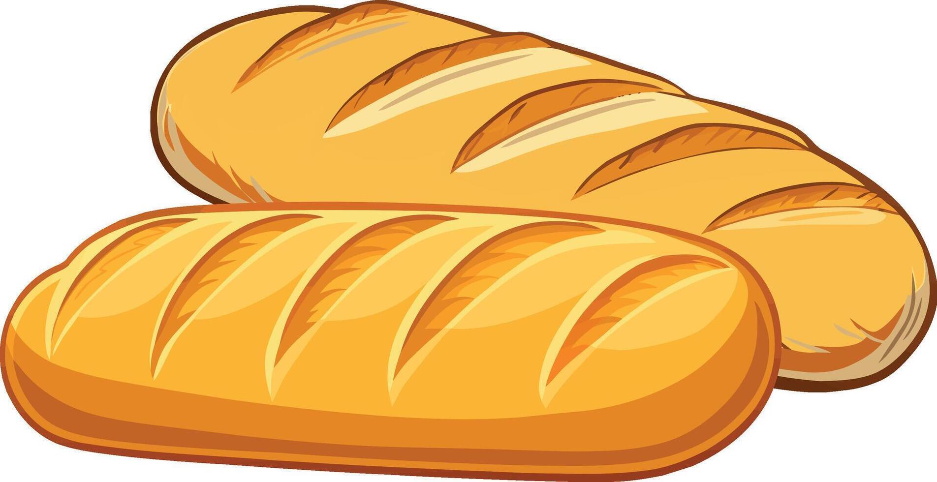 illustration of bread loafs on white background vector