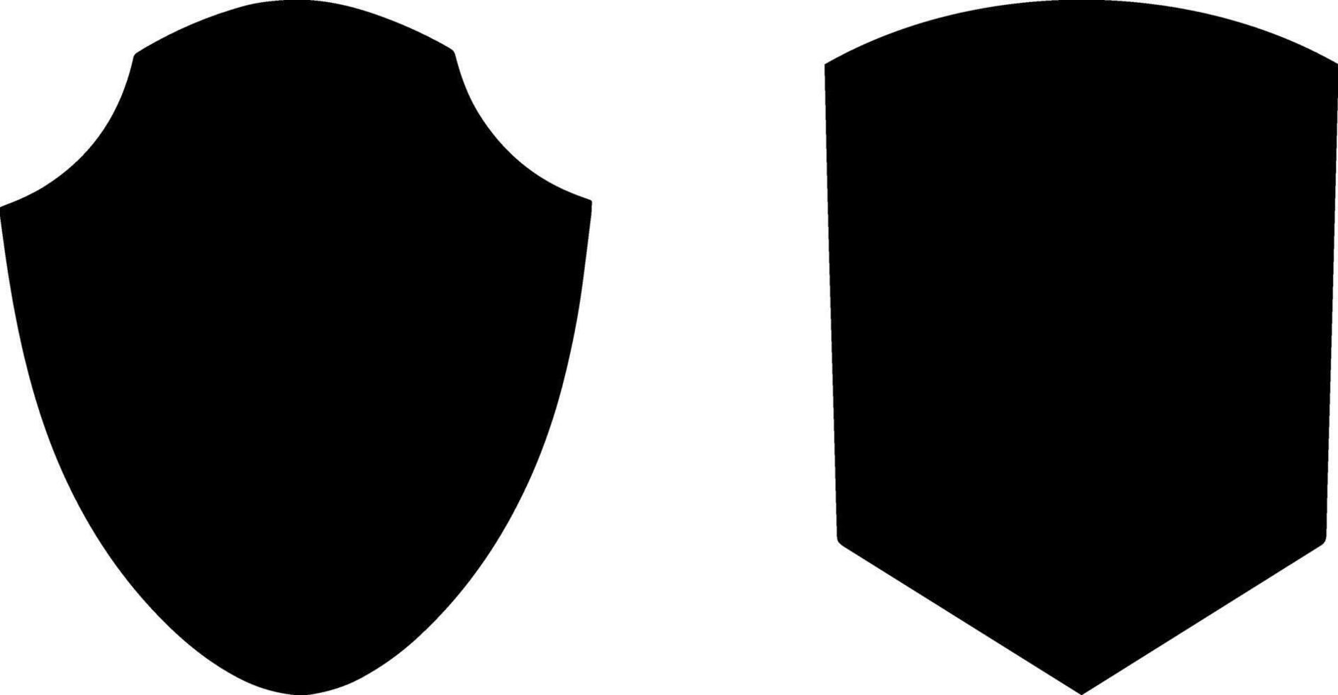 Shield,guard icon Stencil filled sign set vector