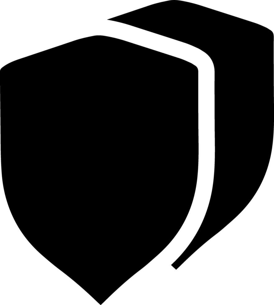 Shield guard icon Stencil filled black clipart vector