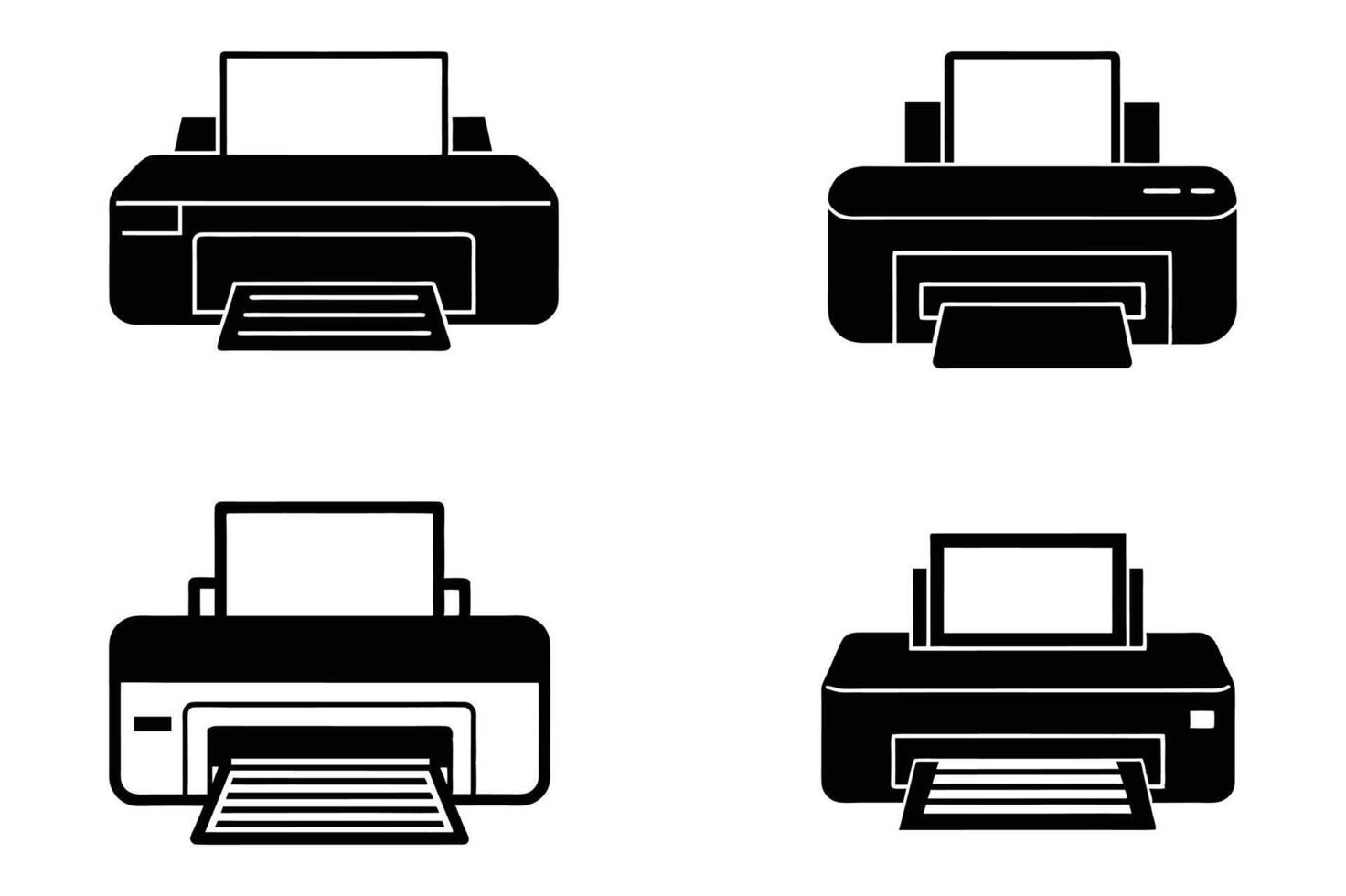 Printer machine icon vector