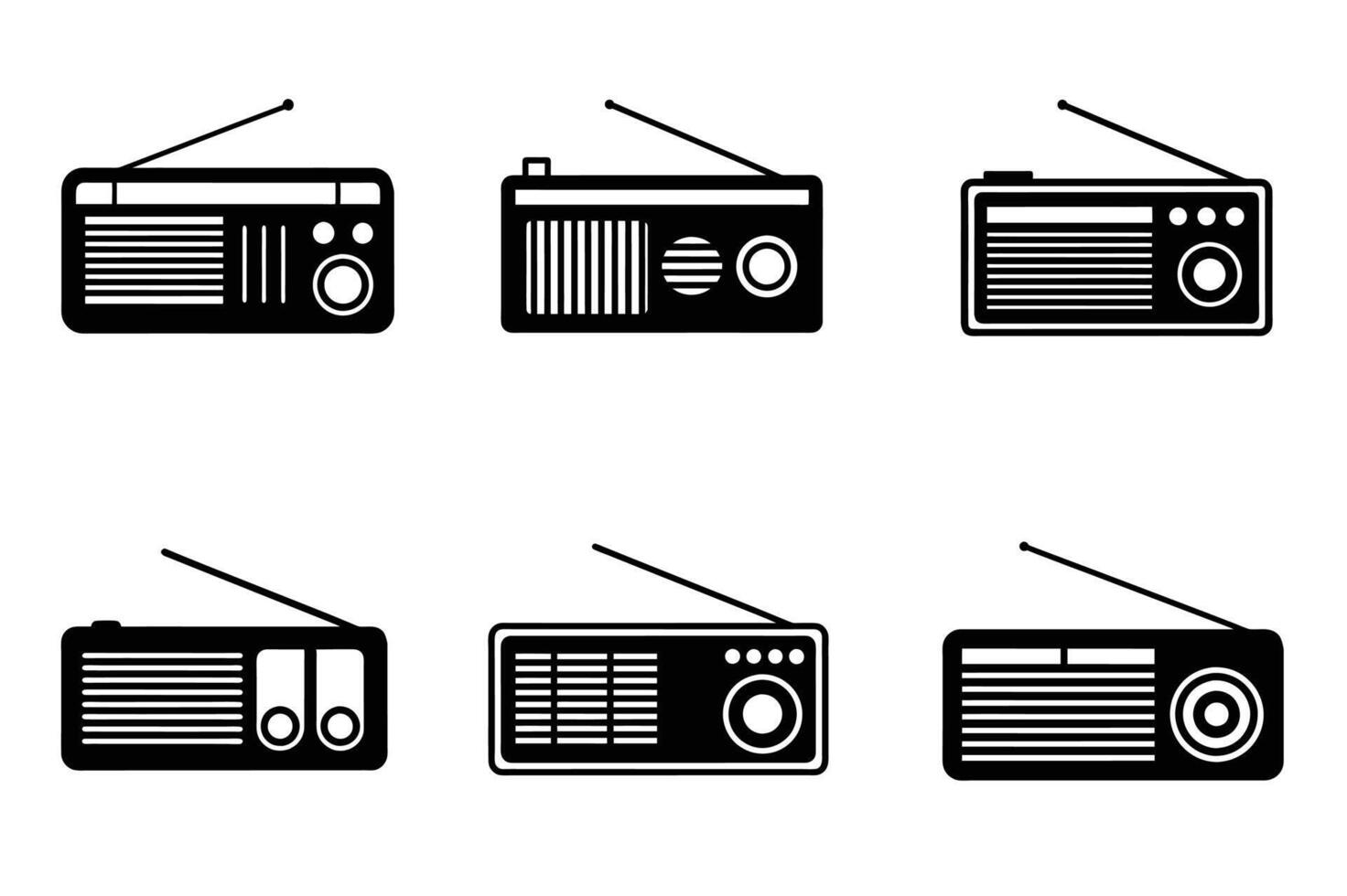 Radio icon or isolated sign symbol vector