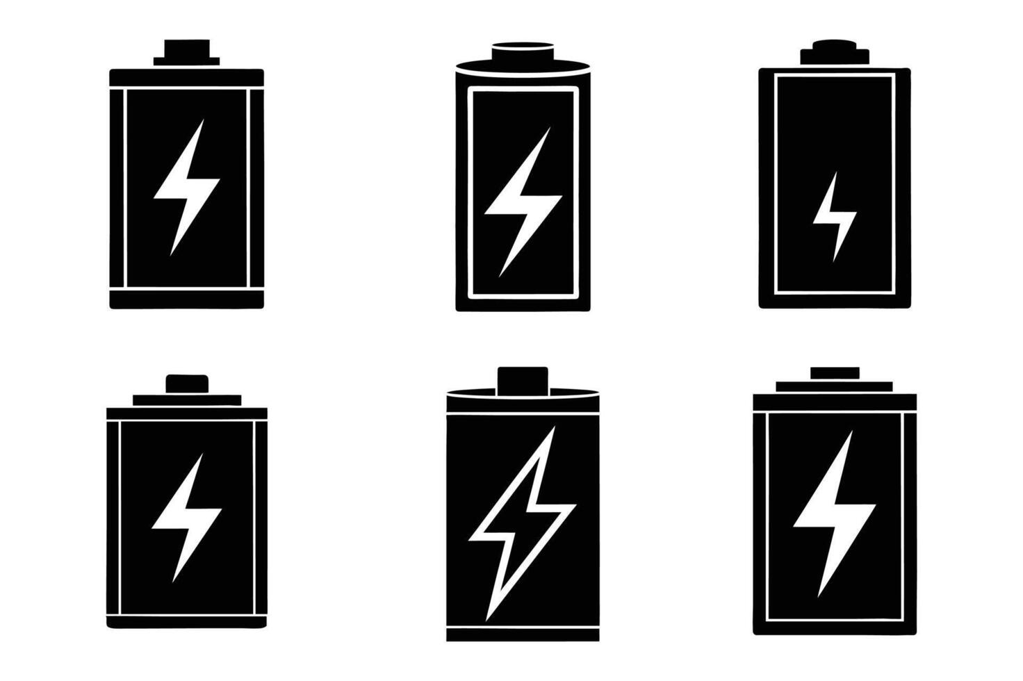 Graphic of battery icon collection vector