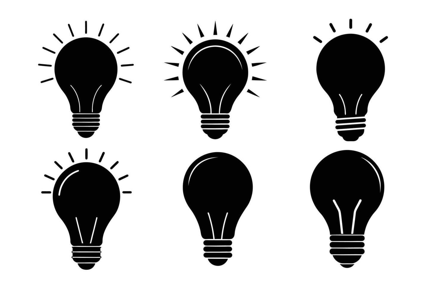 Lightbulb Icon on Transparent Background vector