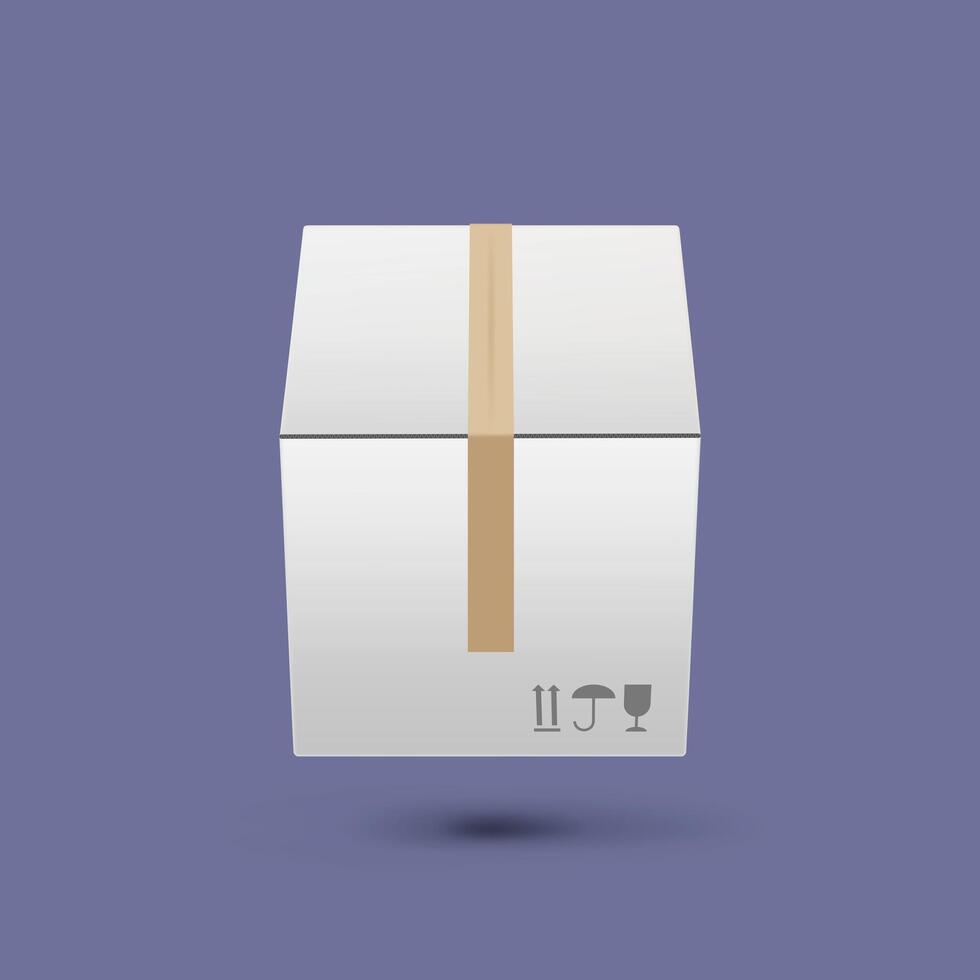 Carton Box Mockup Design Background vector