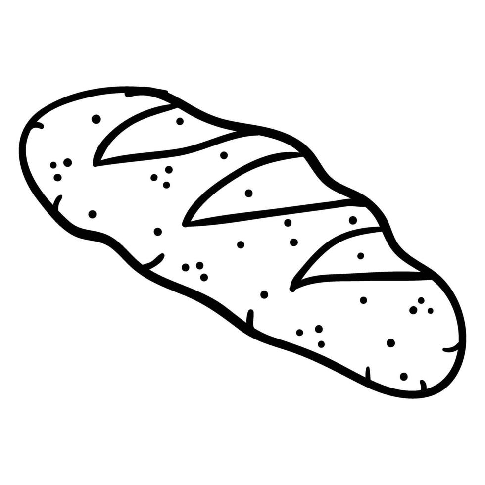 bread loaf icon illustration design vector