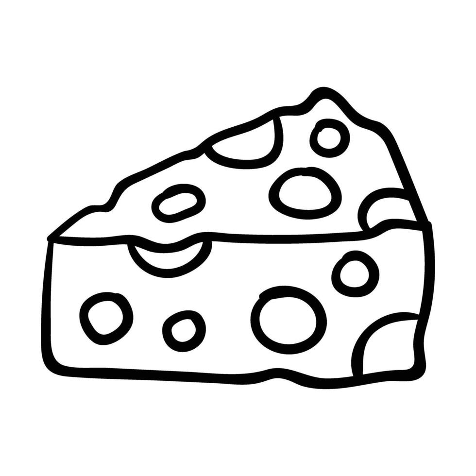 cheese slice illustration isolated on white background vector