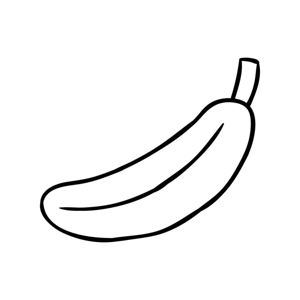 a banana is drawn in a line on a white background vector