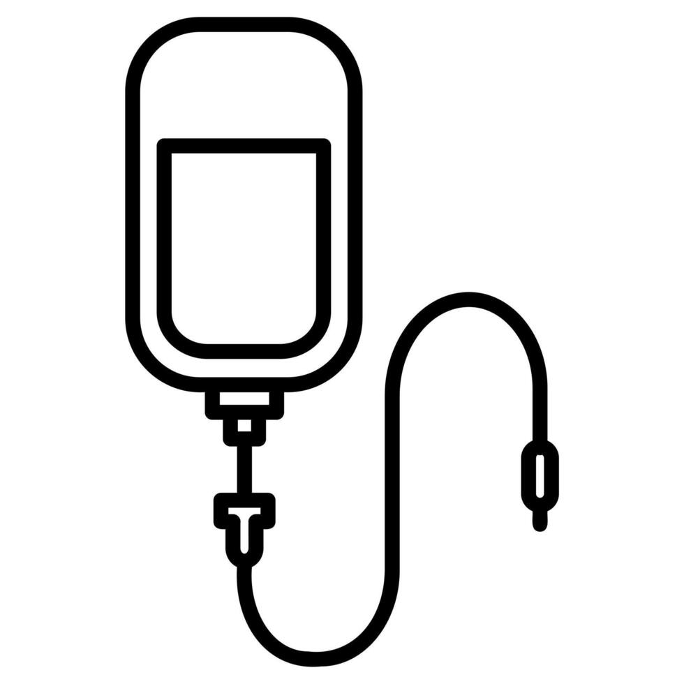 IV Drip Bag Icon vector