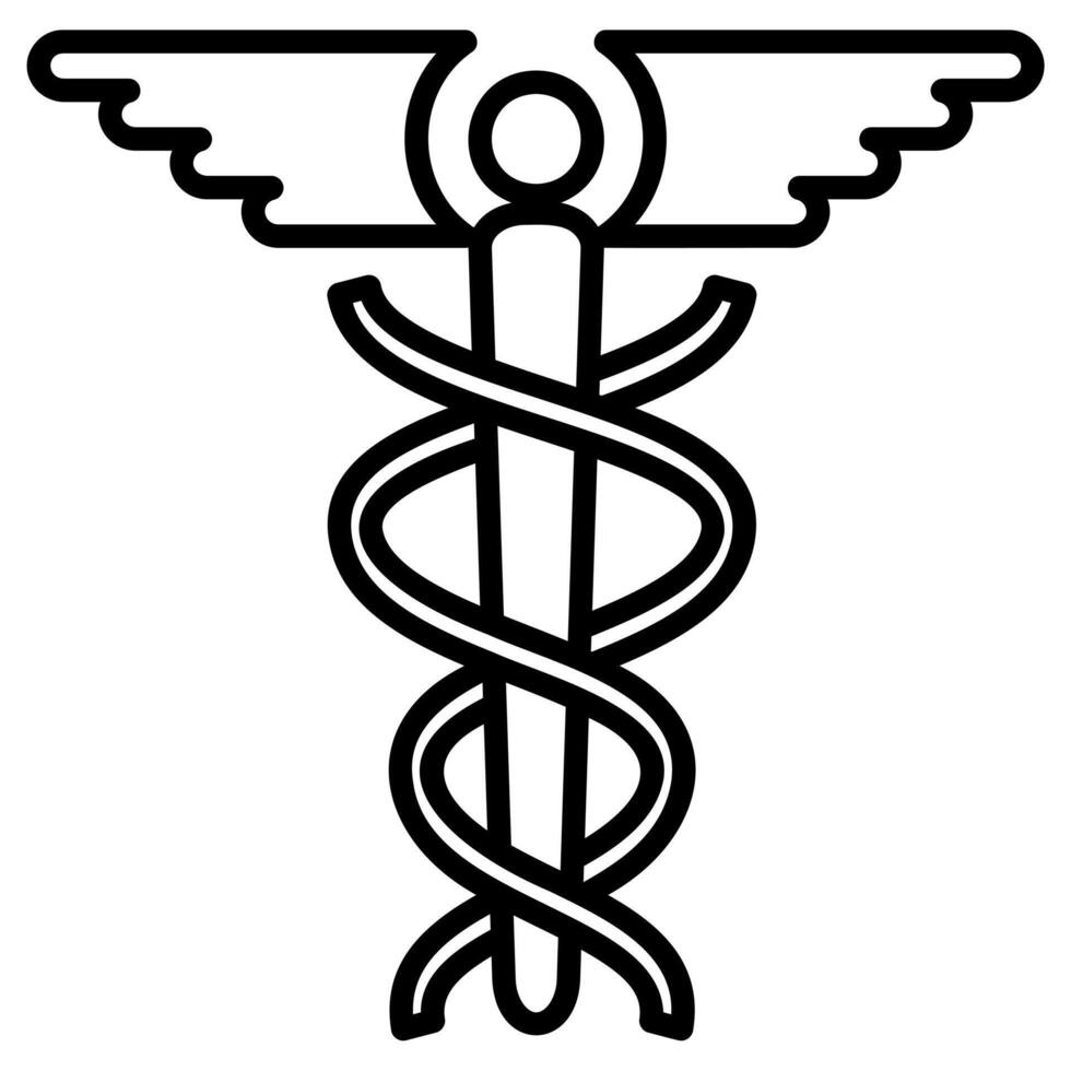 Caduceus Medical Symbol Icon vector