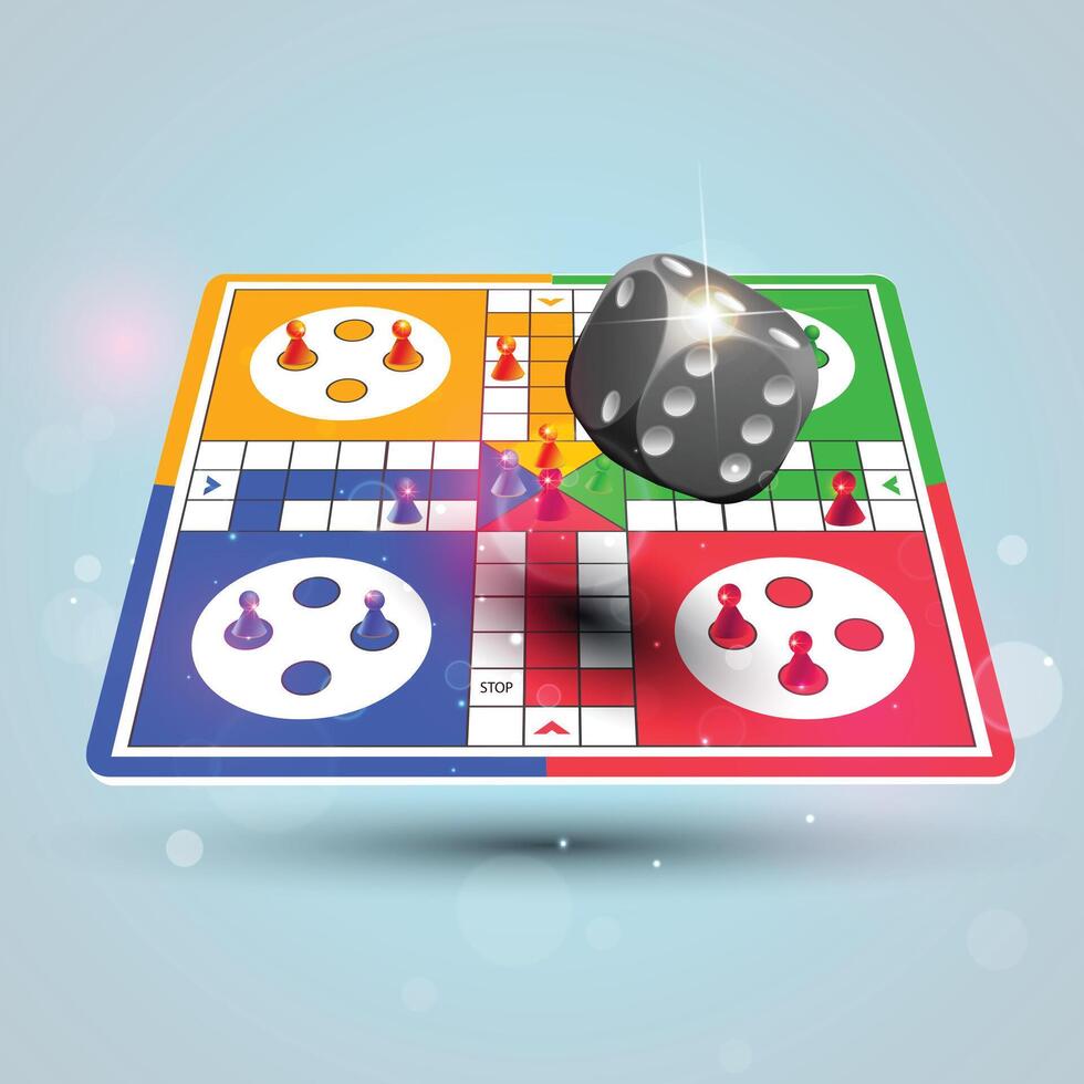 Ludo Dashboard Engaging Dash Illustration for Game and App Design vector