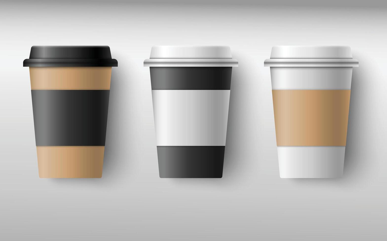 Elegant Coffee Cup Set Perfect Illustration for Cafes and Brands vector