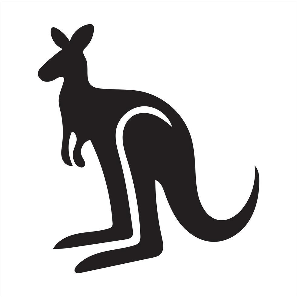 Kangaroo Silhouette Design Fully Editable EPS 10 File vector