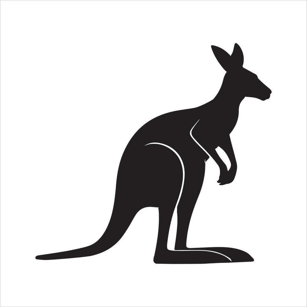 Kangaroo Silhouette Illustration in EPS 10 Format vector