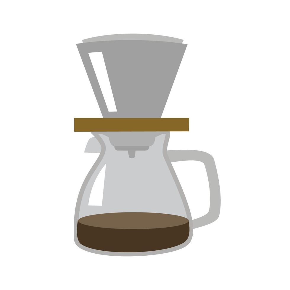 Coffee filter. Coffee house equipment. Coffee shop equipment. Coffee drink. vector