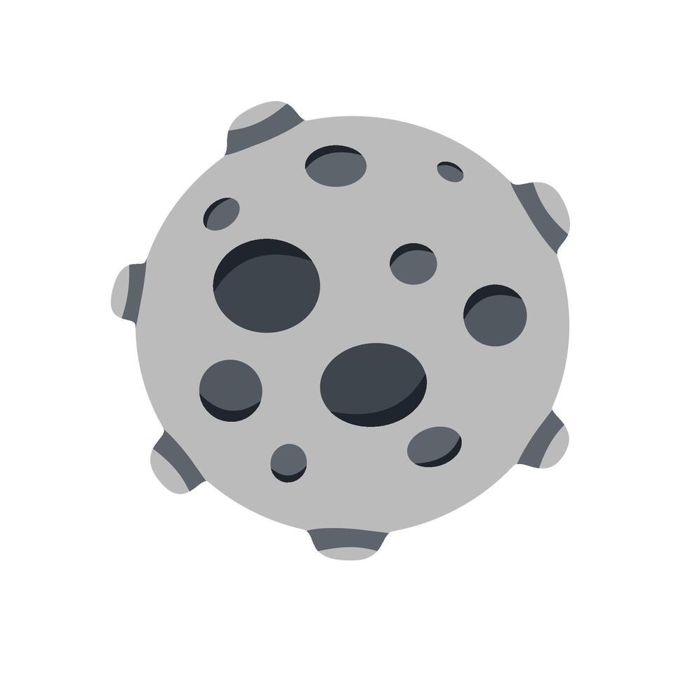 Asteroid illustration. Space travel. Astronomy. Meteor. Comet. vector