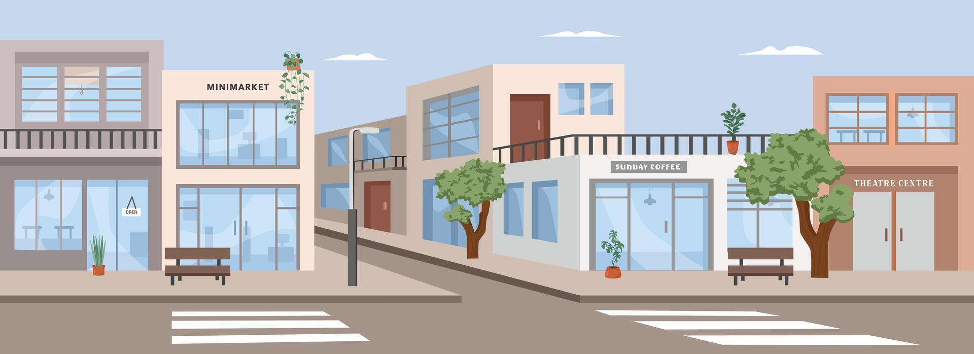 Shopping center. Arcade. Bazaar. Flea market. Mall. Plaza. Shopping mall. Agora. Emporium. Fair. Galleria. Market. Marketplace. Mart. Mini-mall. Piazza. Shopping complex. Shopping plaza. vector