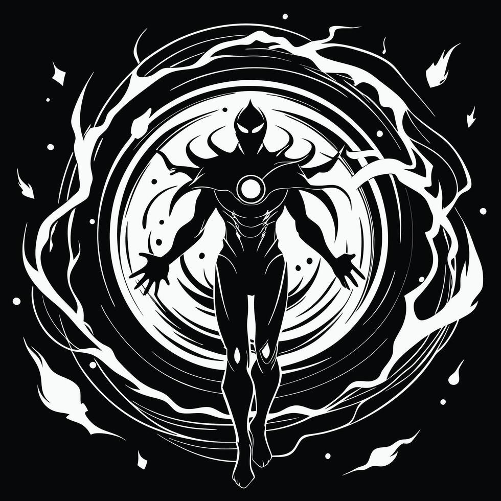 A Super Dark Energy Warrior vector
