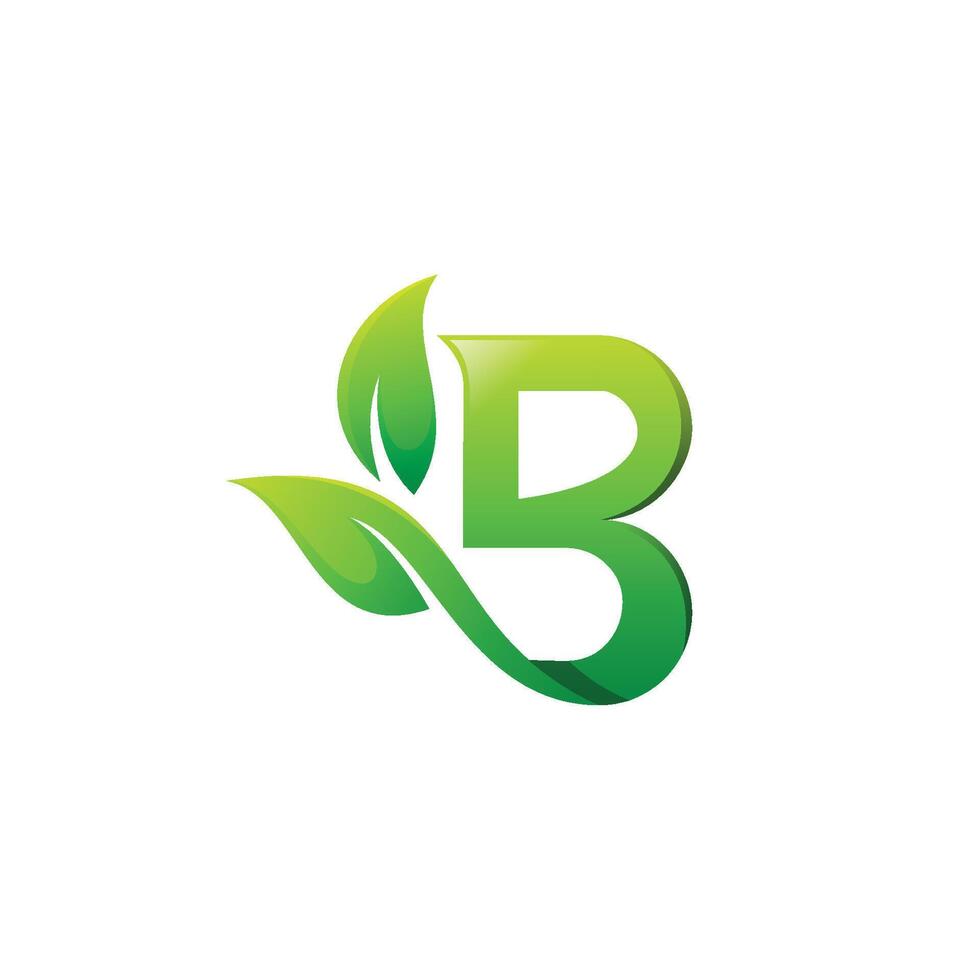 Stylized B letter logo deaign template vector