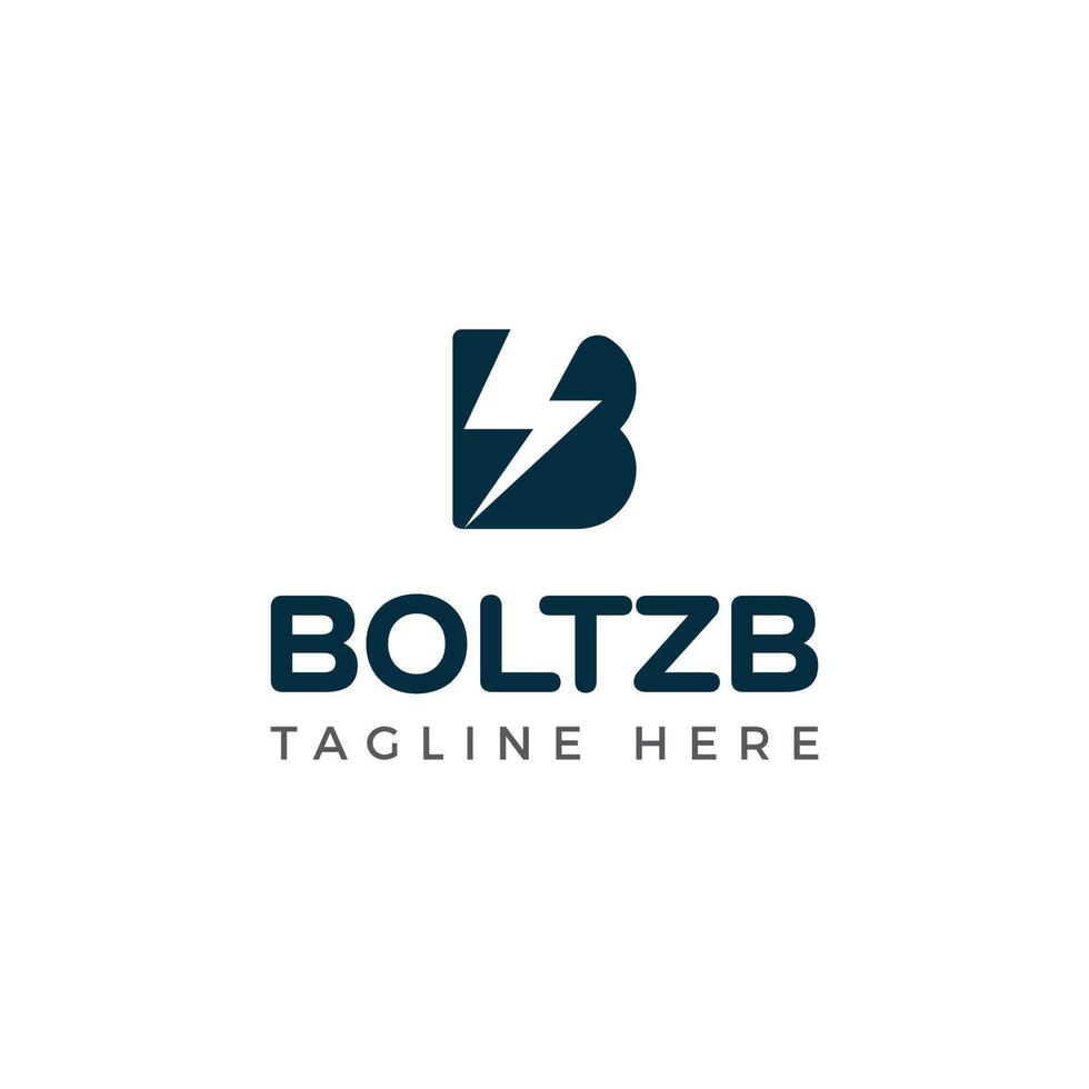 Powerful and energetic logo design featuring the letter B with lightning bolt. vector