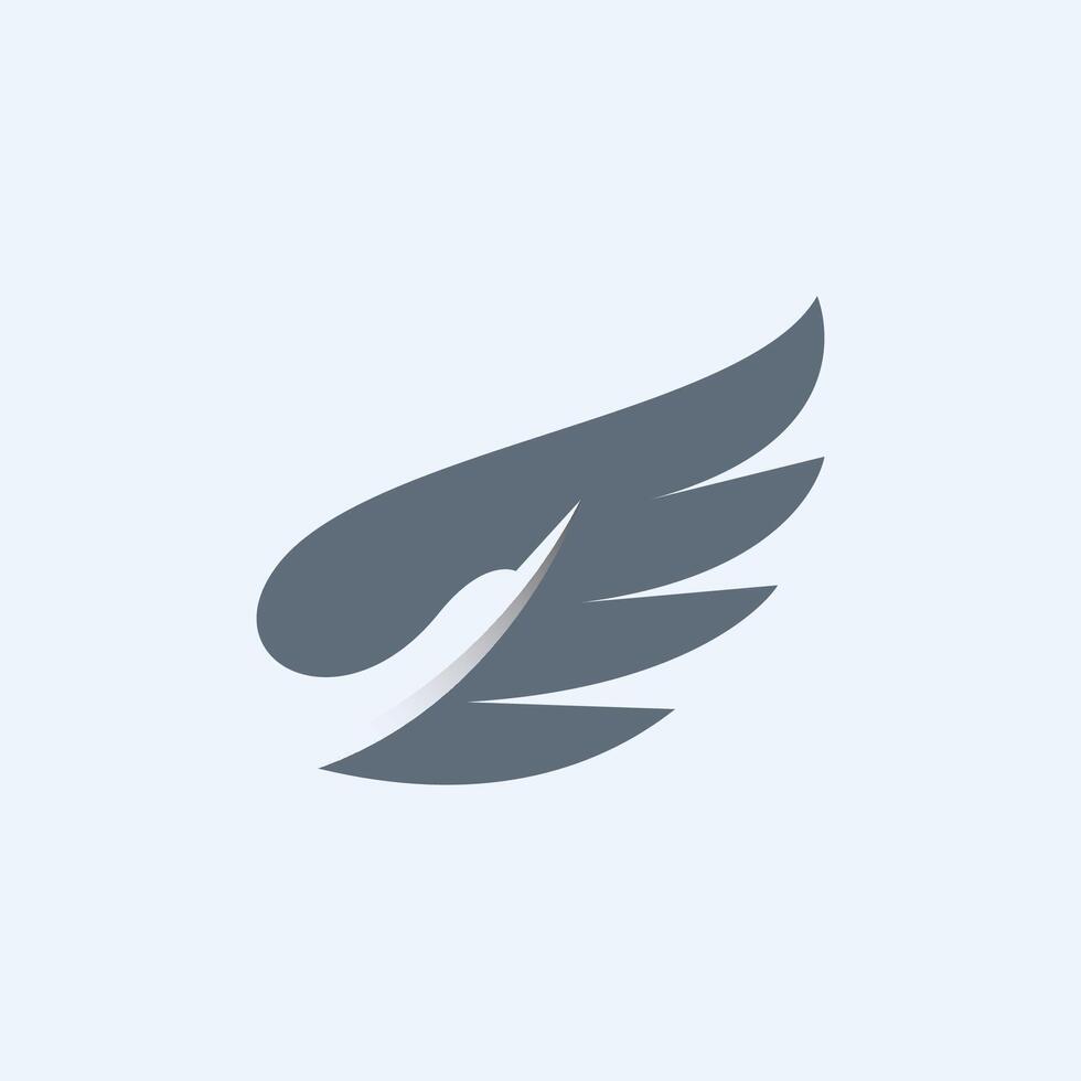 Bird logo design, bird logo with negative space design vector