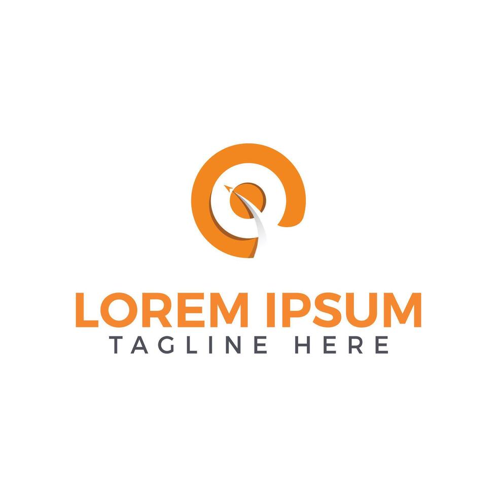 Modern Target Logo with Directional Arrow vector