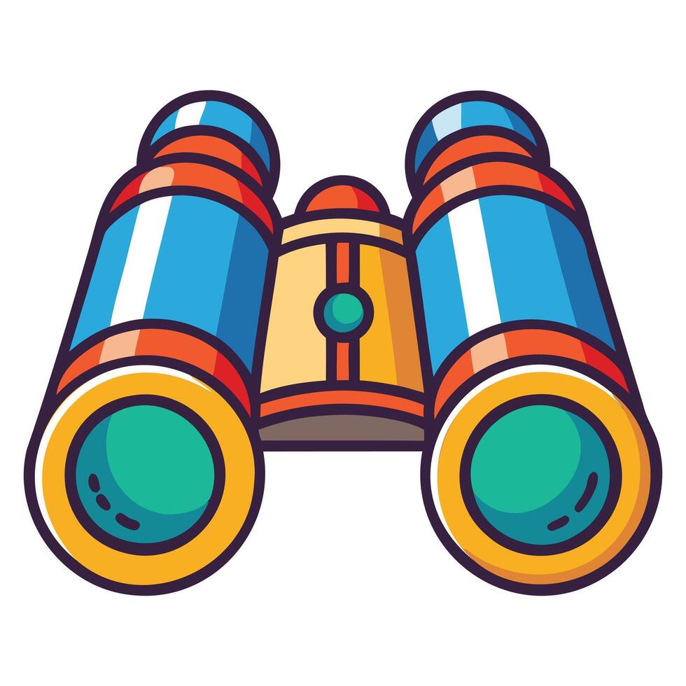 Exploring the Horizon Binoculars Illustration vector