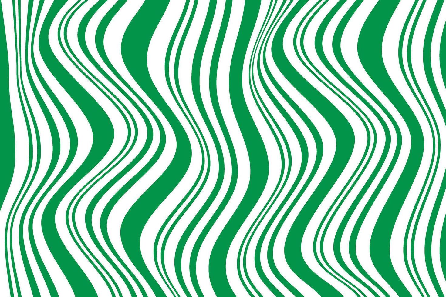 simple abstract green color wavy distort line pattern vector
