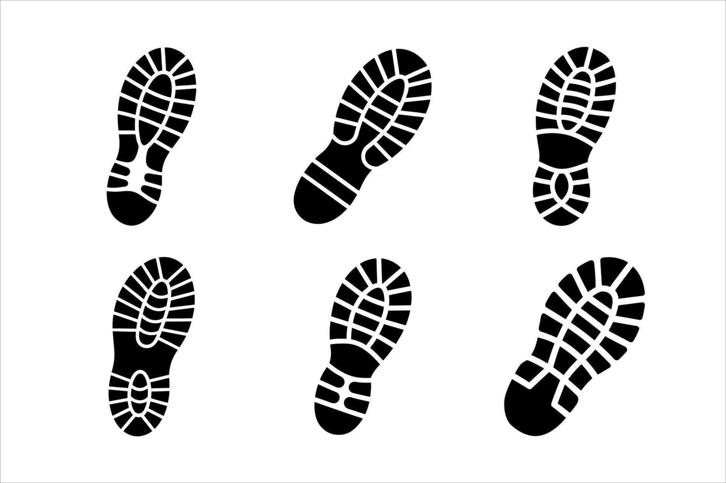 shoe prints silhouette design vector