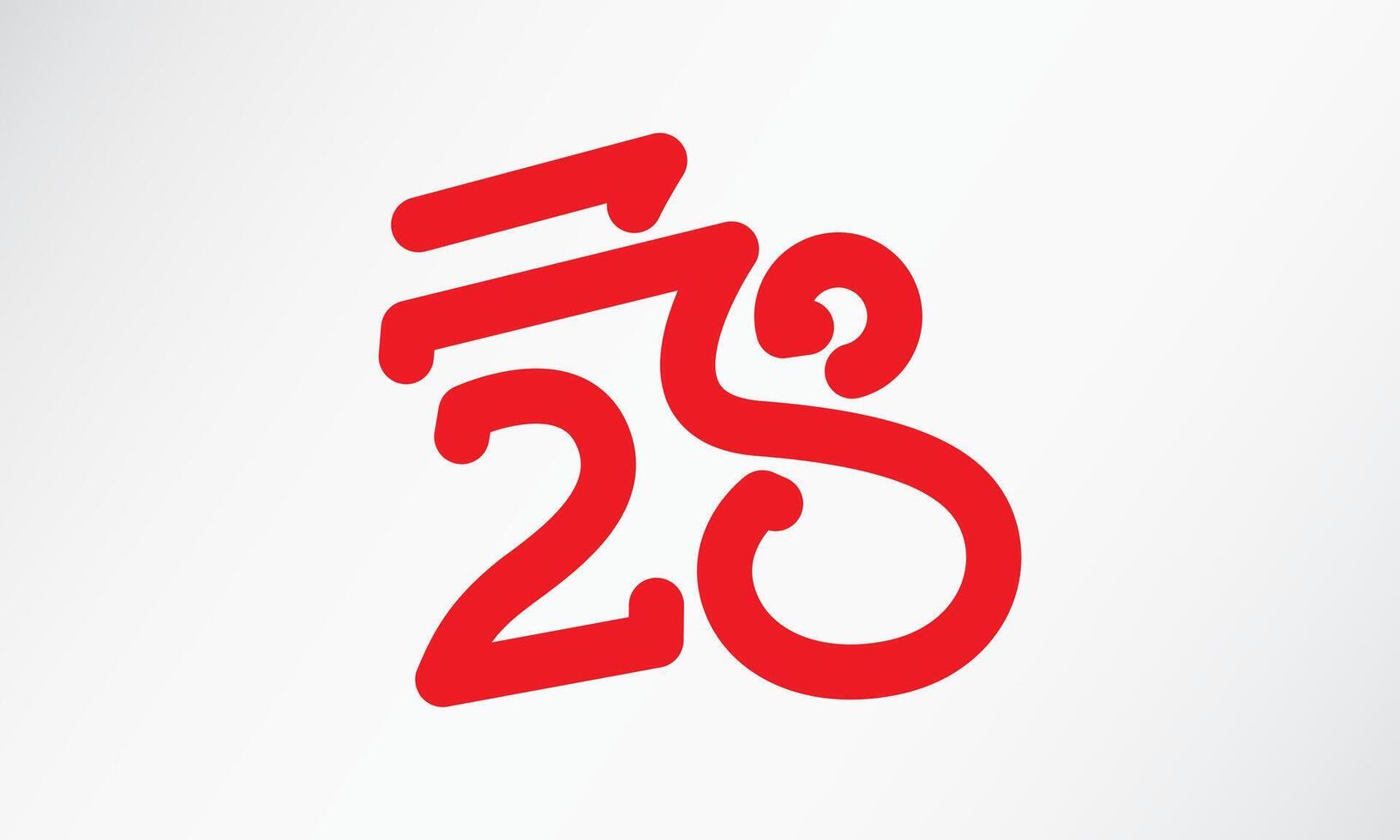 Number Logo Design, 28, 278 vector