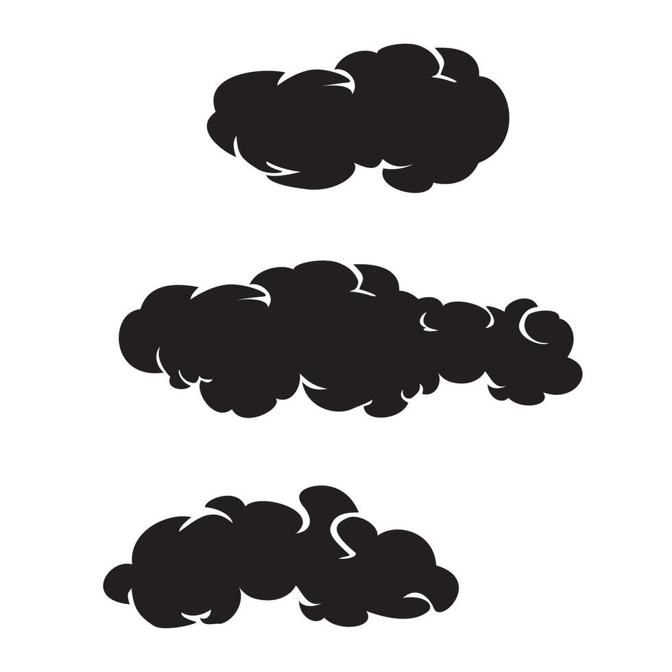 set of clouds silhouette design. weather sign and symbol. vector