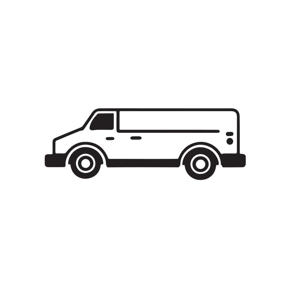 A pickup truck icon silhouette on white background vector