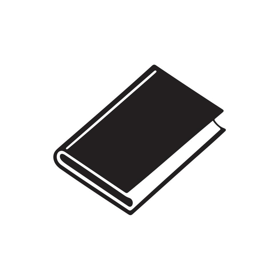 A book icon silhouette on white background vector