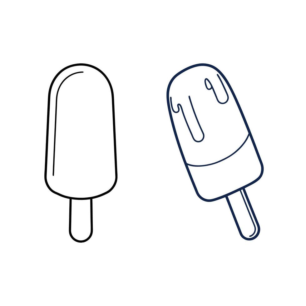 Pops outline illustration isolated on white vector