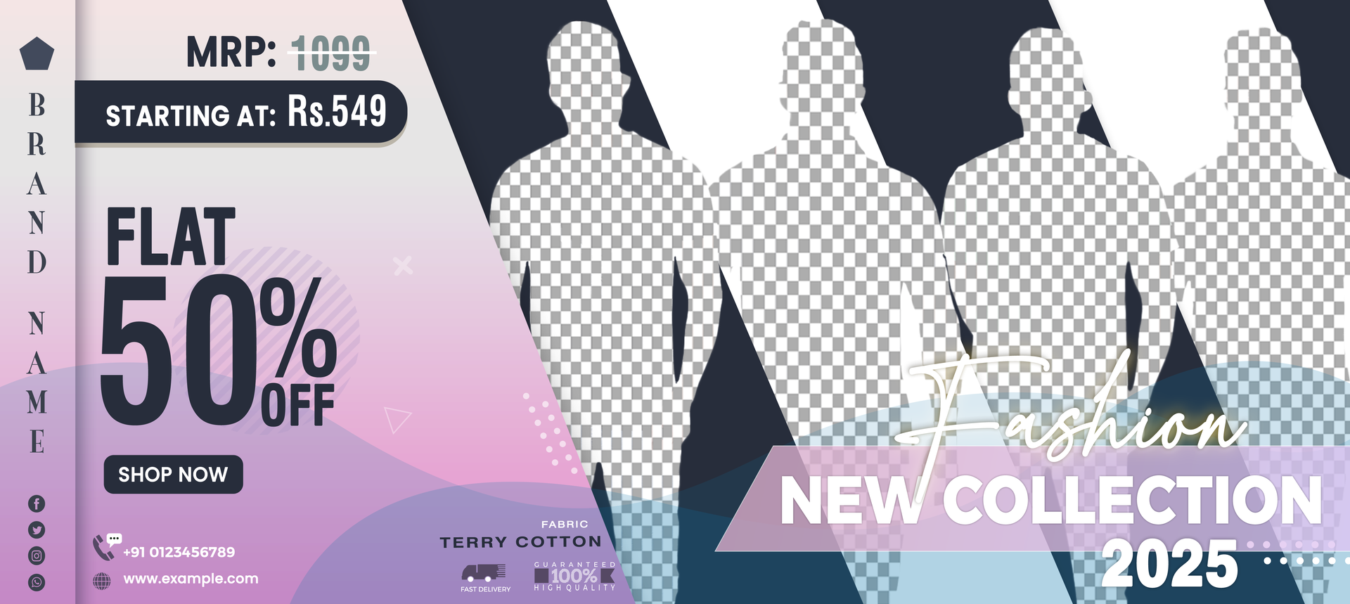 Chic Deals Trendy Fashion at Unbeatable Discounts banner template design psd