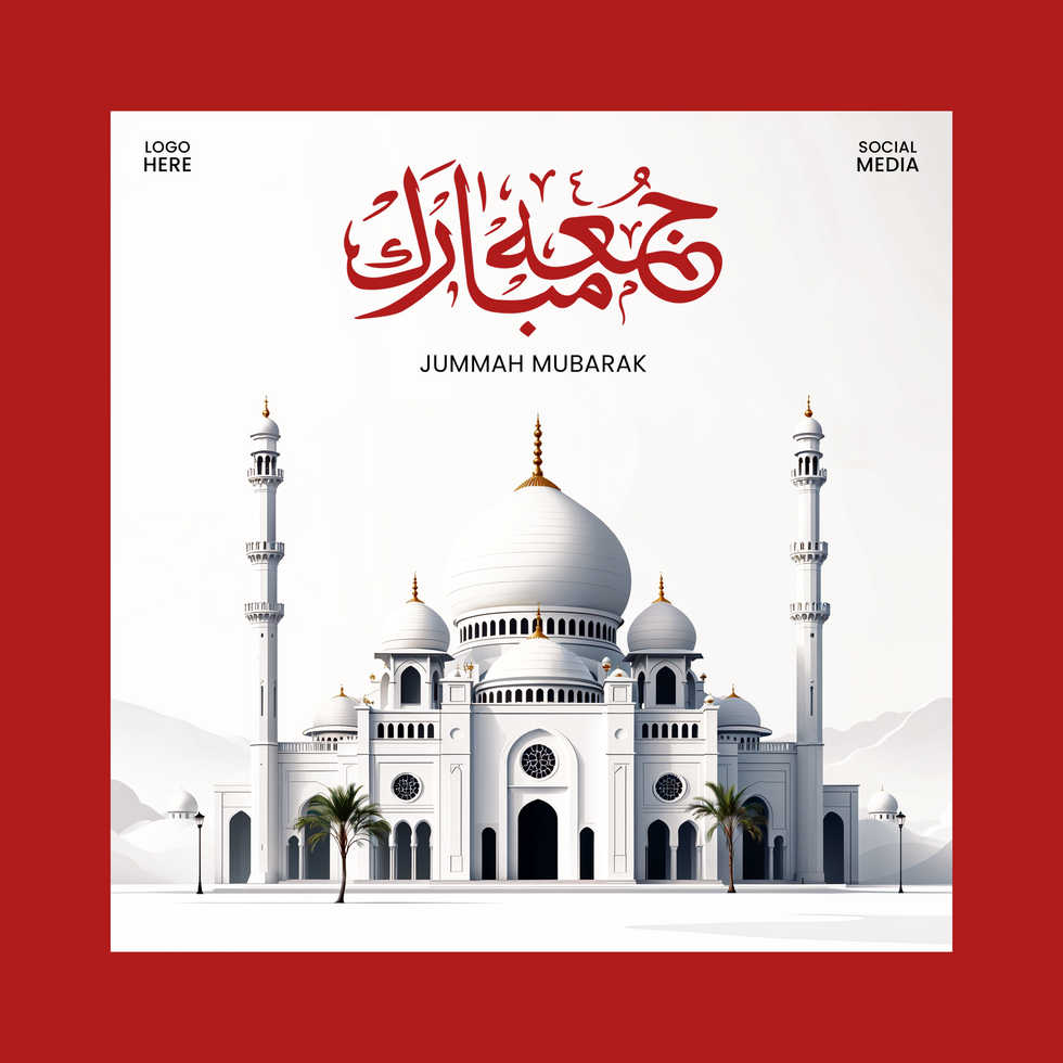 High Quality Jumma Mubarak Design, Editable Islamic Friday Prayer Banner for Social Media Free Download psd