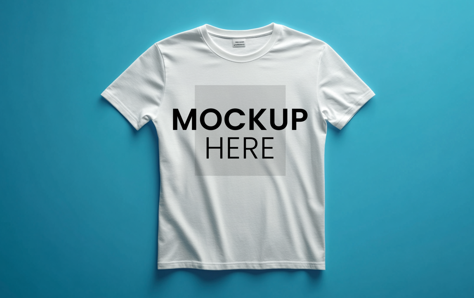 Editable Mockup, ultra-realistic white Tshirt for logos psd