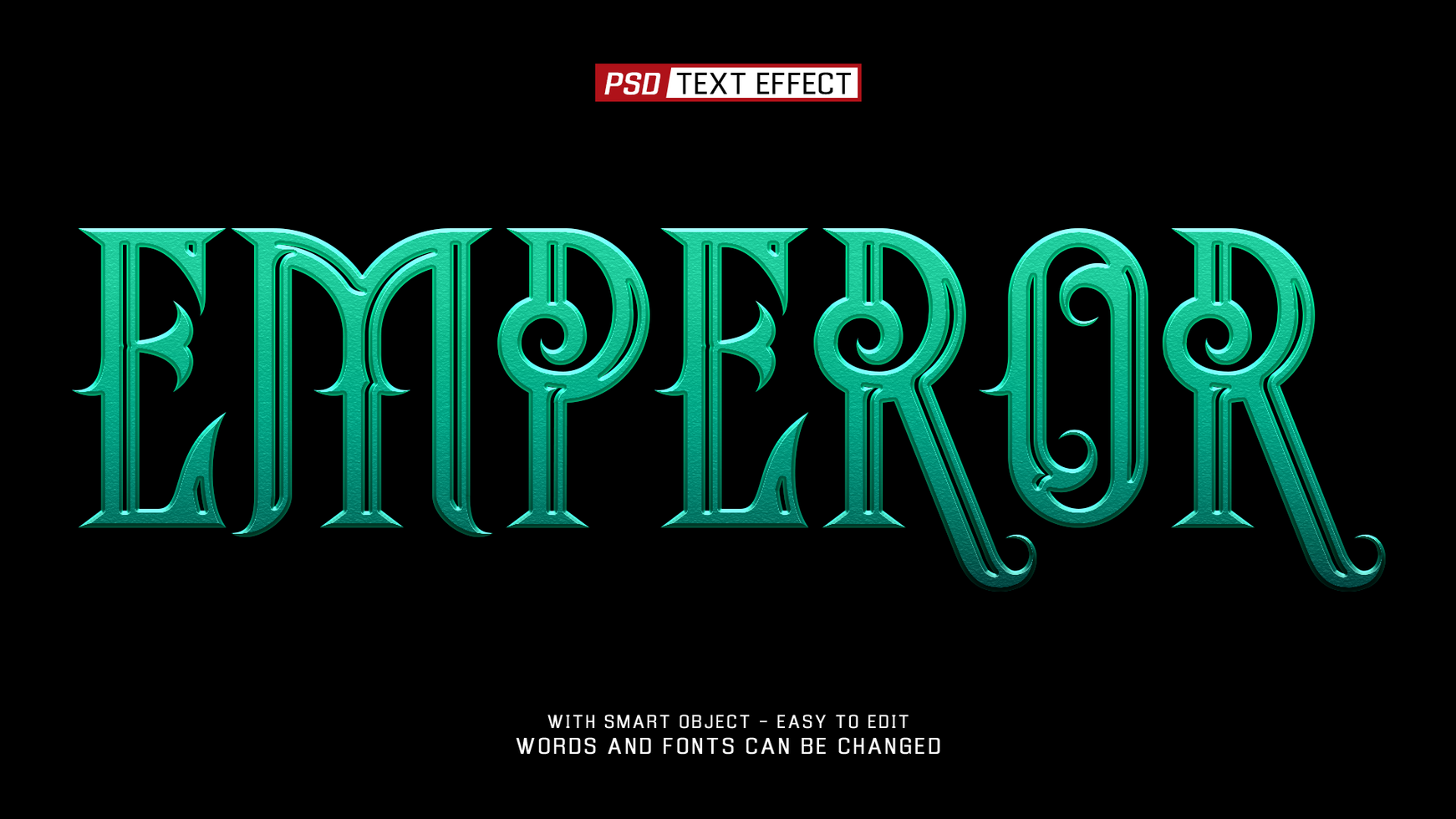 emperor 3d text effect psd
