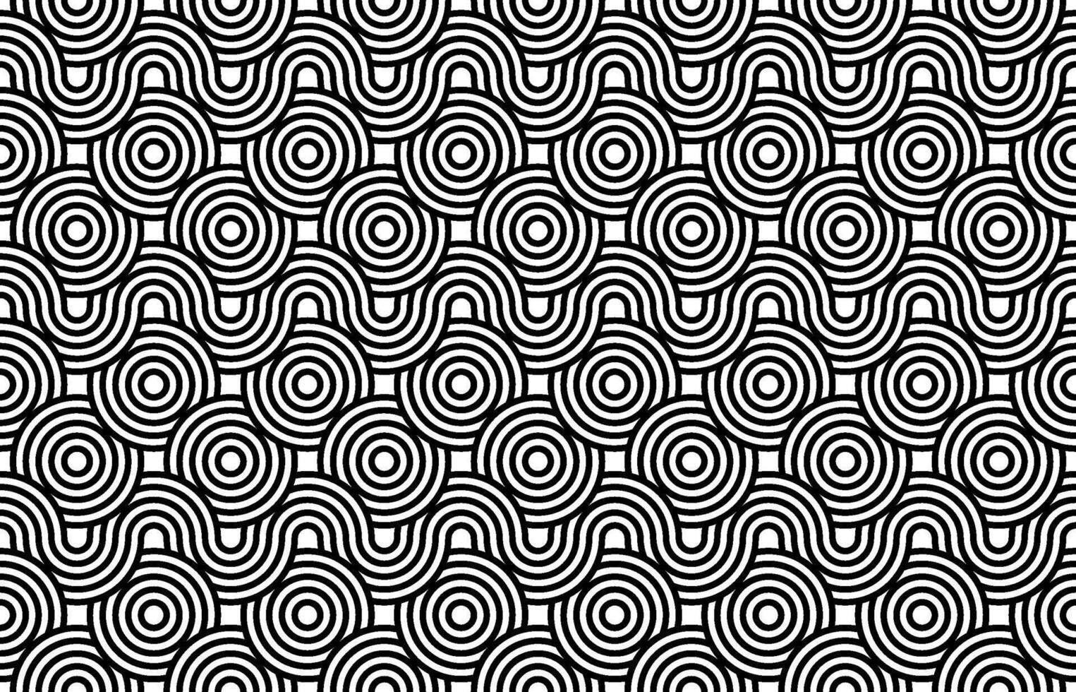 Seamless circular wave pattern for background. Chinese and Japanese rounded wave pattern background. vector