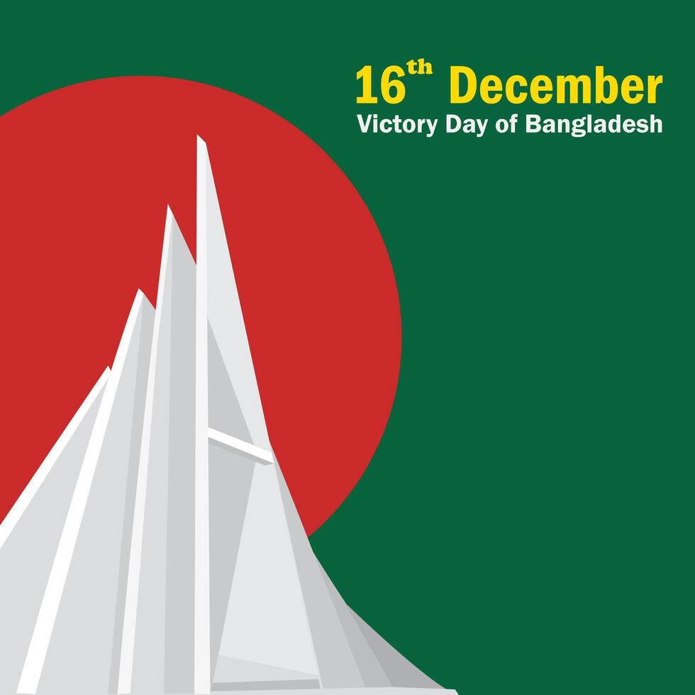 Victory day of Bangladesh, 16 December vector