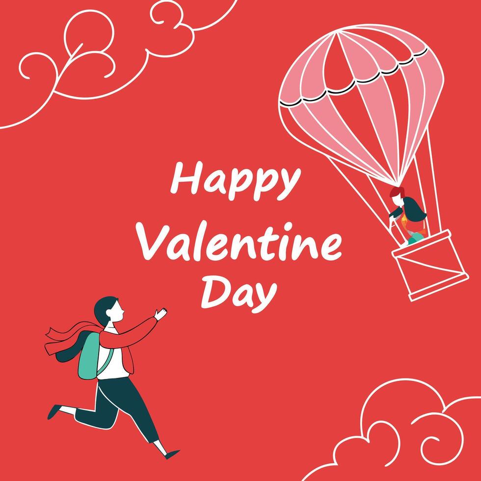 Abstract Happy Valentine's day love background vector