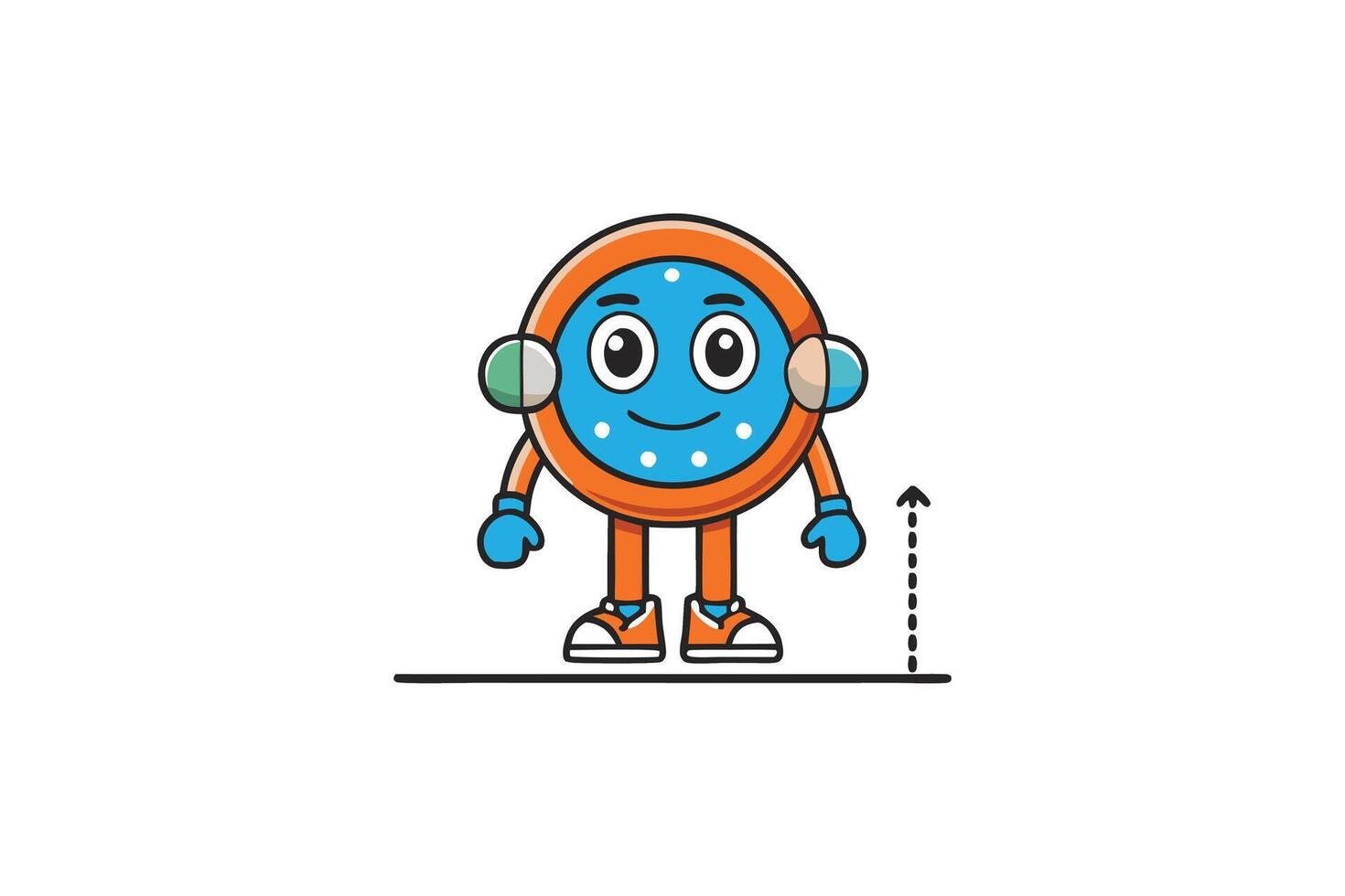 Playful social distancing characters wearing masks, perfect for health, safety, and pandemic related illustrations vector