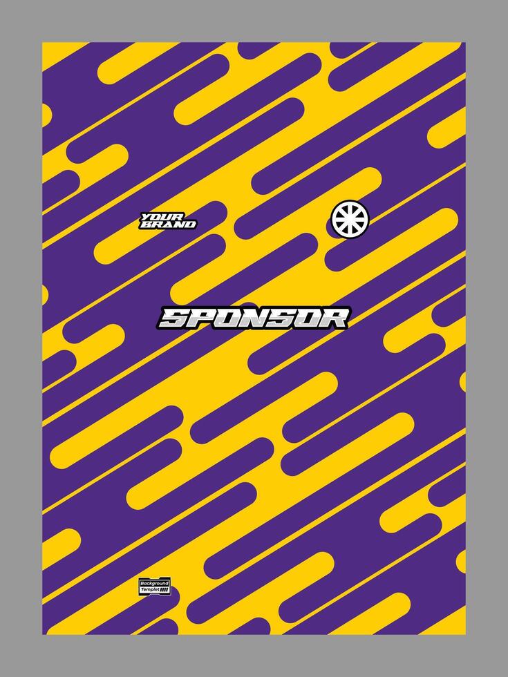 A purple and yellow abstract background with diagonal lines and shapes vector