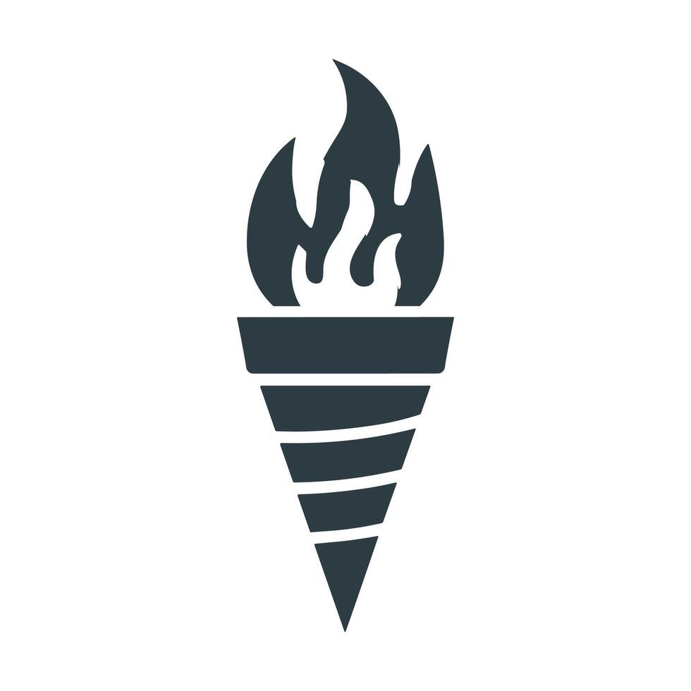 A flame icon on a white background vector