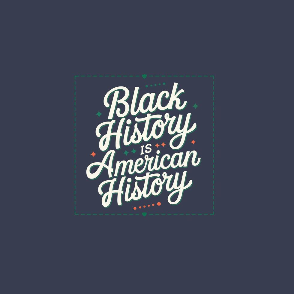 Modern 'Black History Month' Design with Decorative Elements vector