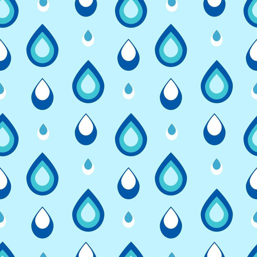 Seamless pattern with blue drops on a blue background vector