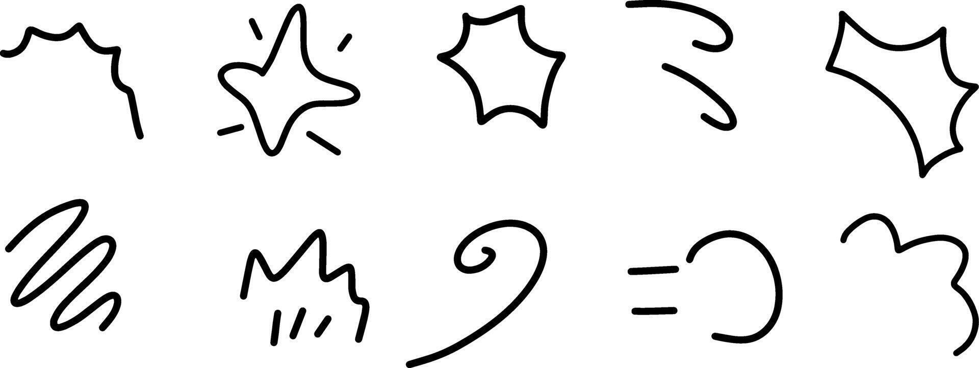 Hand-Drawn Comic Elements for Fun and Bold Creations vector