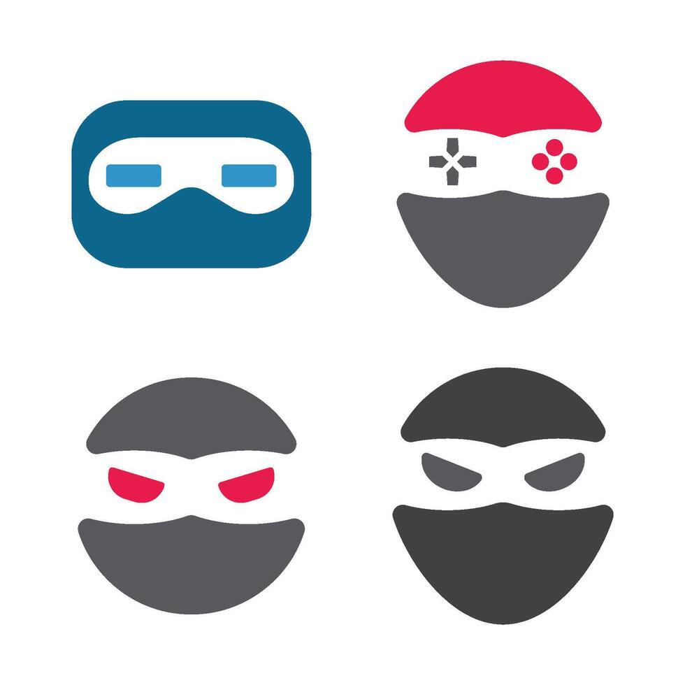 Ninja Logo Template Icon vector