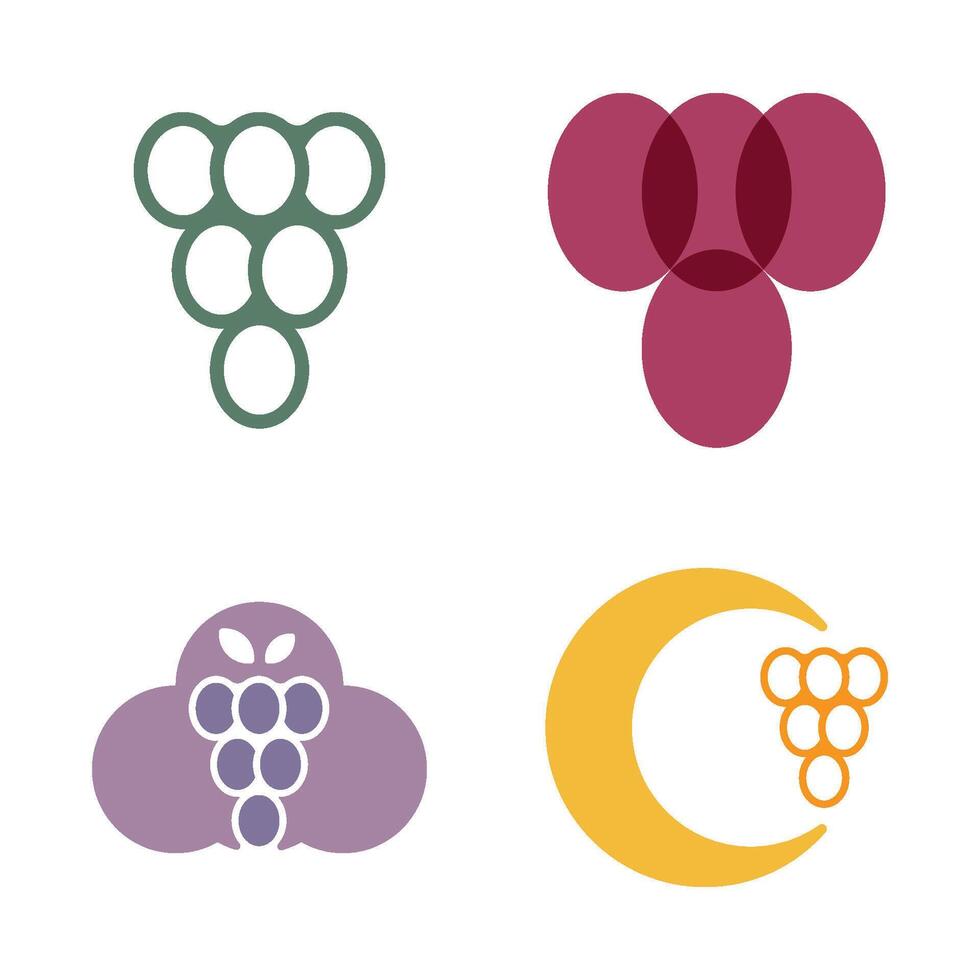 Grape Logo Template Icon vector