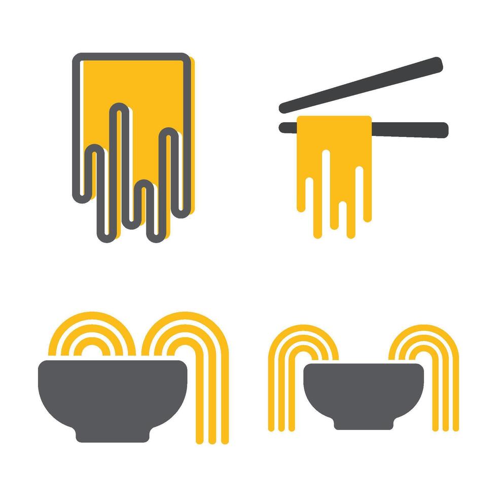 Noodle Logo Template Icon vector